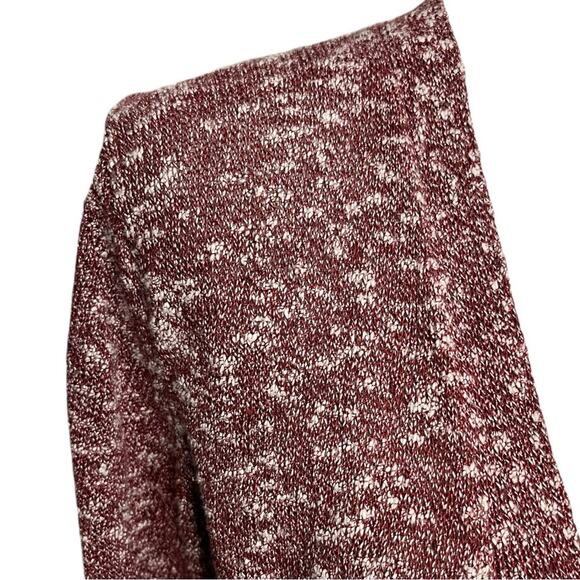 MASSIMO DUTTI‎ Burgundy Italian Yarn Long Cardigan Women's Size Medium - Picture 4 of 7